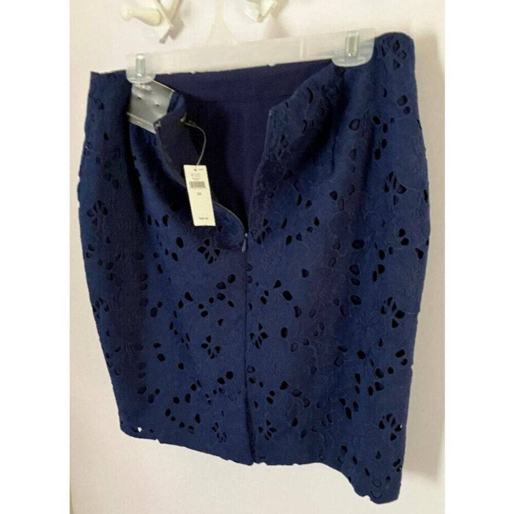 New Banana Republic Women's Skirt Size 10 Navy Lace Crochet Lined